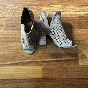 Your Lucky Day. Only worn once Lucy Brand open toe booties!